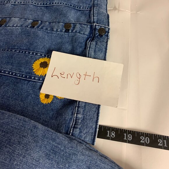 Gymboree Girls Jacket SZ 12 Denim Fleece Embroidered Bomber Flower Power Boho - Picture 8 of 9